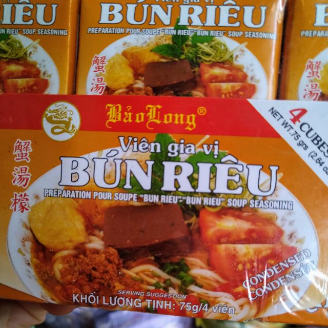 (Date mới) 12 viên gia vị Bún riêu Bảo Long