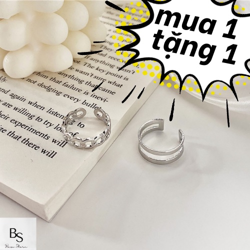 Beso Set 2 nhẫn cá tính 2 màu