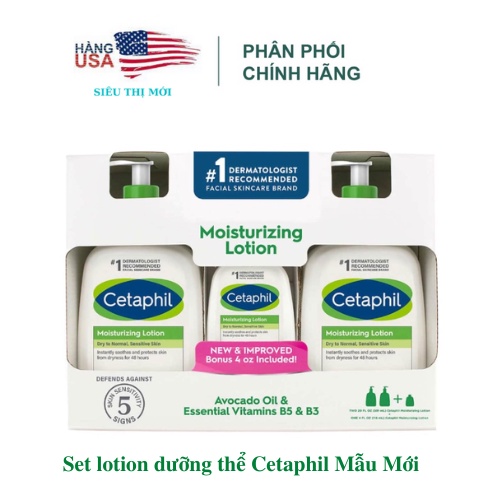 Set 3 Dưỡng Thể Cetaphil Moisturizing Lotion – Mỹ | Siêu Thị Mới