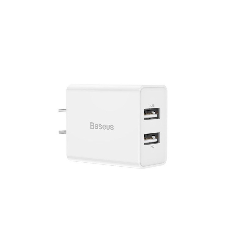 Củ sạc 2 cổng Baseus Speed Mini Dual U Charger CCFS-M02 gồm 2 cổng USB cho dòng điện đầu ra DC 5V/2A (Tối đa)