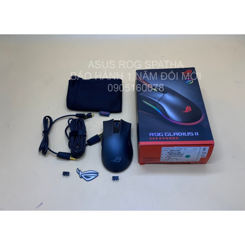 (GIẢM SÂU 40%) CHUỘT GAMING ROG GLADIUS II CHÍNH HÃNG