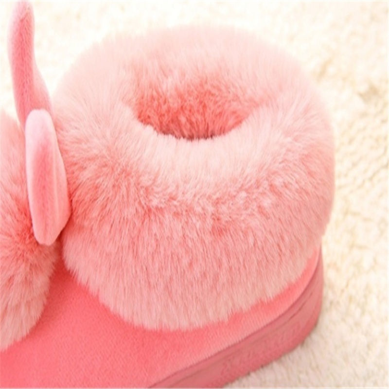 Dép Bông Nữ Đi Trong Nhà Giữ Ấm Chân Mùa Đông Hình Thỏ Đáng Yêu Mềm Mại