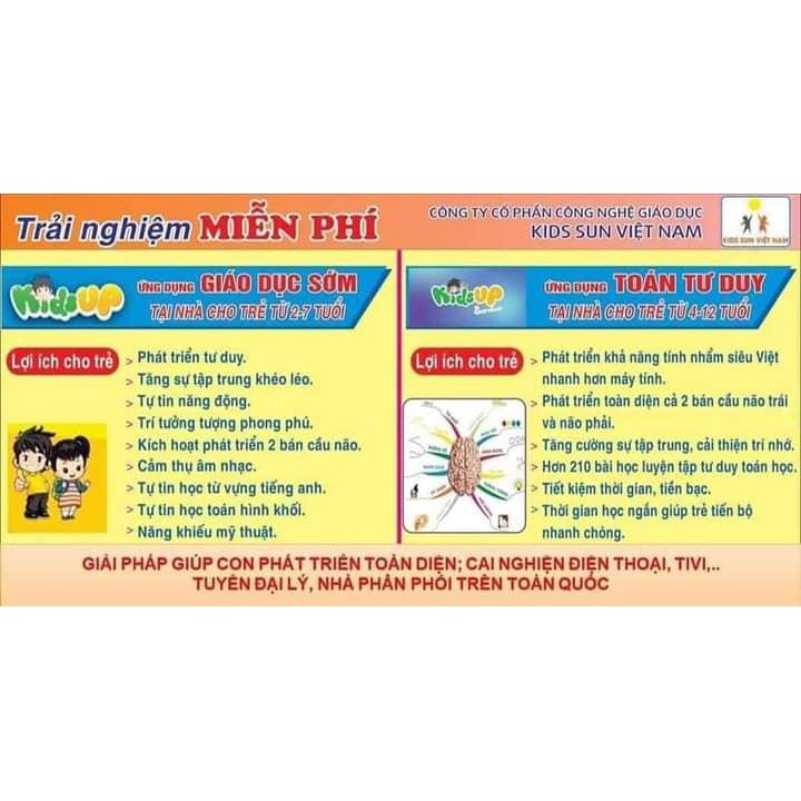 Kids Up cho trẻ từ 2- 7 tuổi (gói trọn đời + tặng bé quà trị giá 150.000) - Phát triển tư duy toàn diện cho trẻ | BigBuy360 - bigbuy360.vn