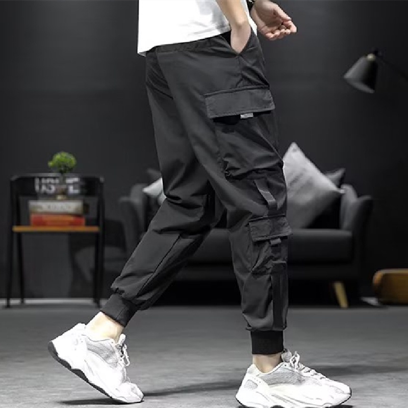 Quần Dài Nhiều Túi Phong Cách hip hop Đường Phố Hàn Quốc Cho Nam Size S-5XL