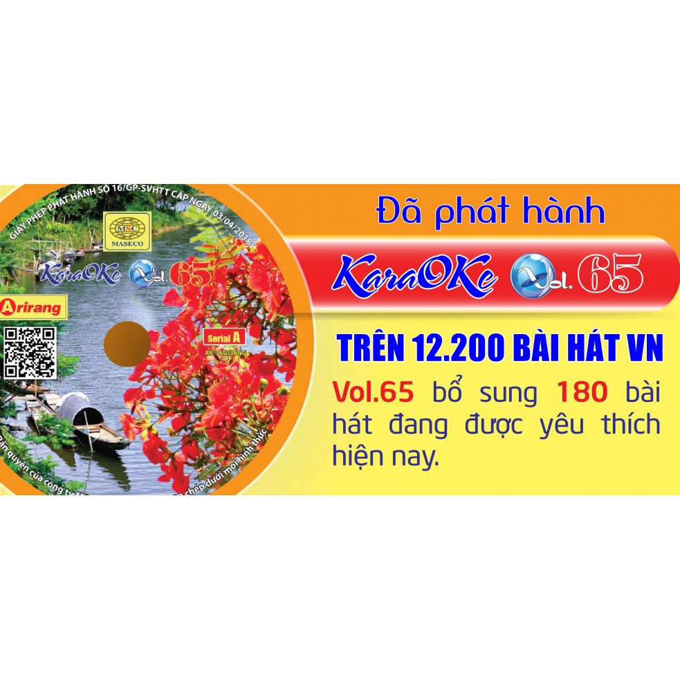 Đĩa Karaoke Arirang Vol 66 + Danh Mục Bài Hát