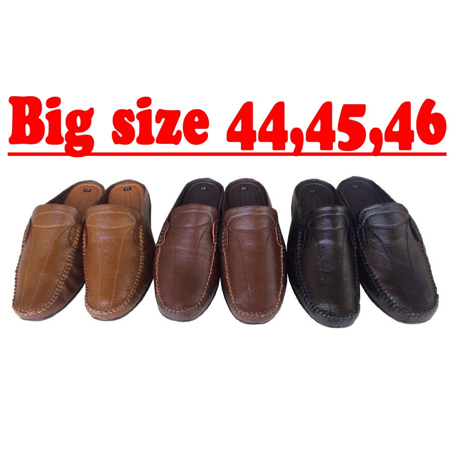 Dép bít mũi nam BIGSIZE da bò cao cấp Trường Hải TH_BM329