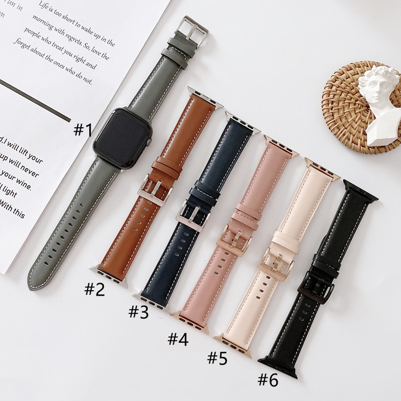 Dây Đeo Bằng Da Thời Trang Cho Apple Watch Series 6 SE 5 4 3