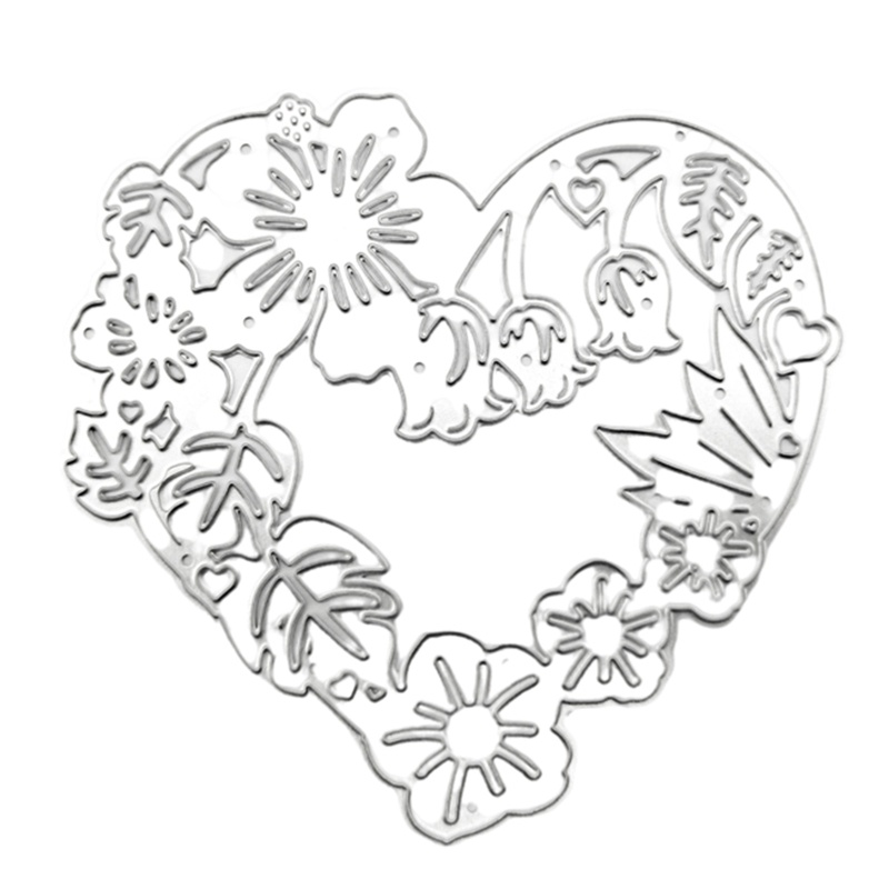 Khuôn Cắt Giấy Kim Loại Hình Hoa / Trái Tim
