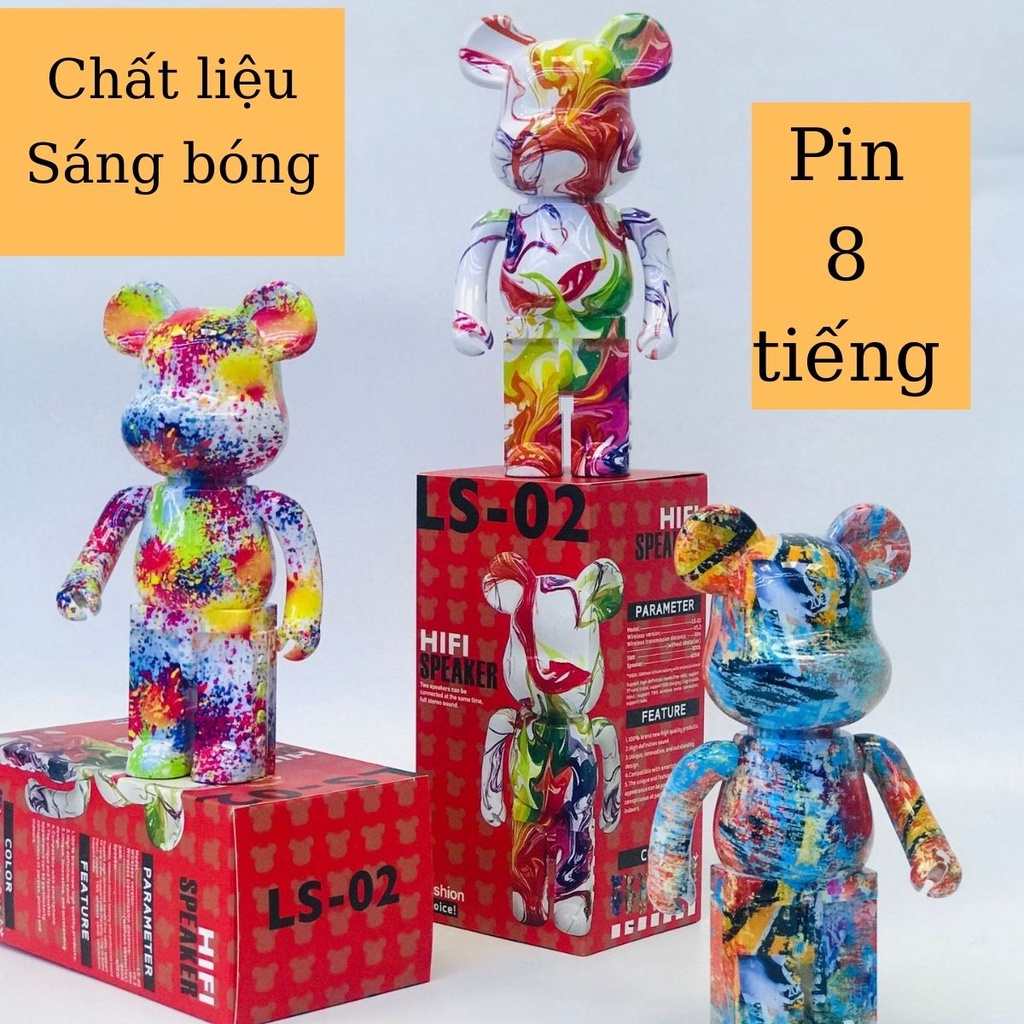 Loa Bluetooth Gấu Bearbrick Di Động Dễ Dàng Mang Theo Chất Liệu Cao Cấp Màu Sắc Cá Tính