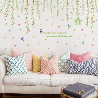 decal dán tường hoa lá