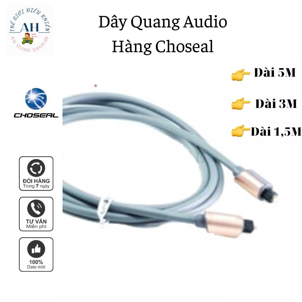 Dây tín hiệu âm thanh quang học choseal 5m, 3m và 1,5m