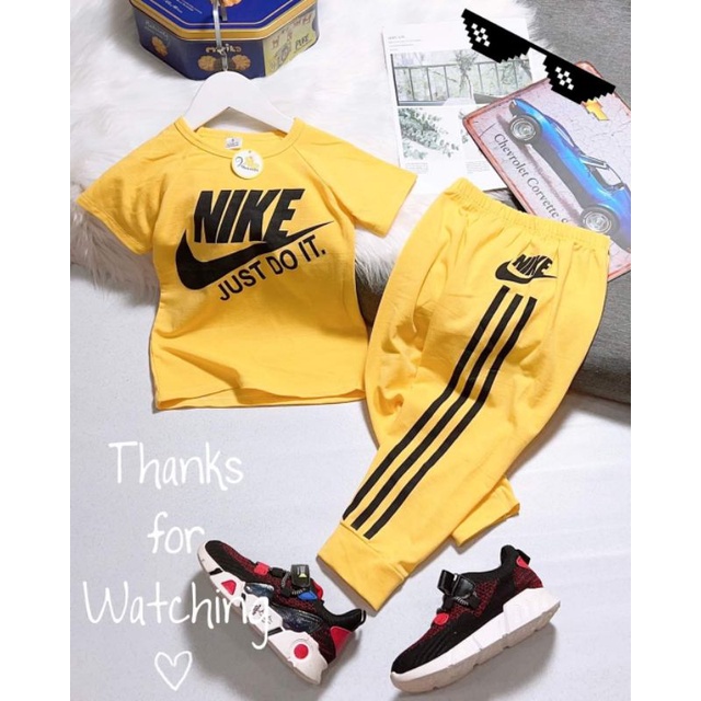 Bộ thể thao tay ngắn quần dài cho bé thun cotton 4 chiều