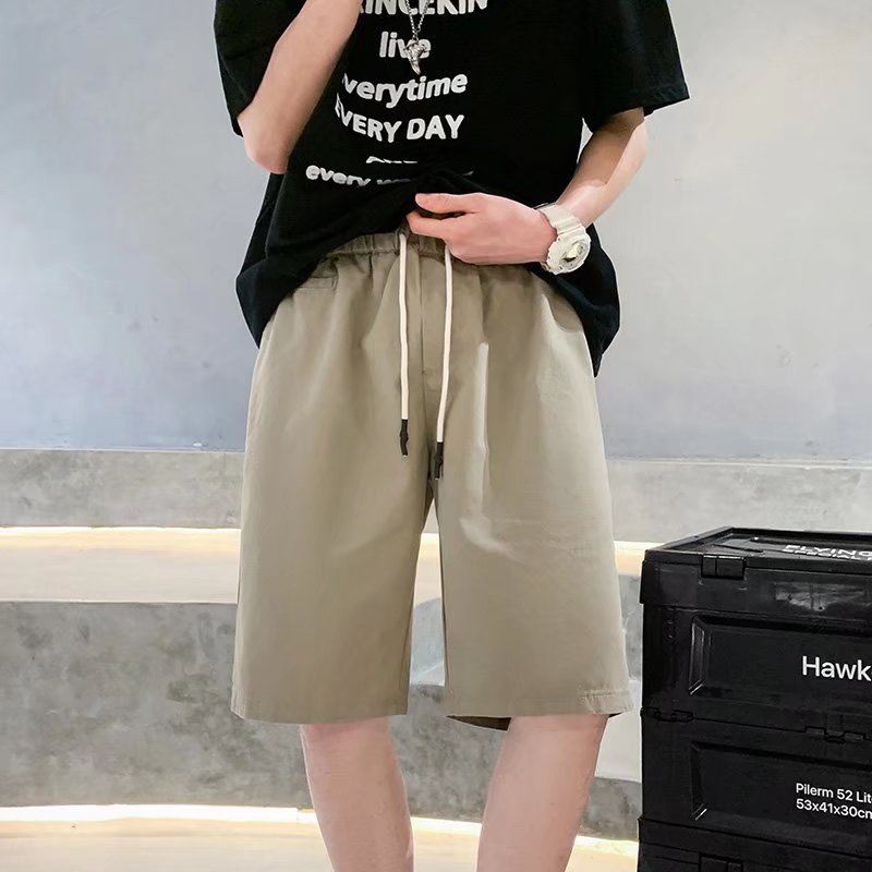 Quần Short Kaki Ống Rộng Lưng Thun Thoải Mái Thời Trang Hàn Quốc Cho Nam