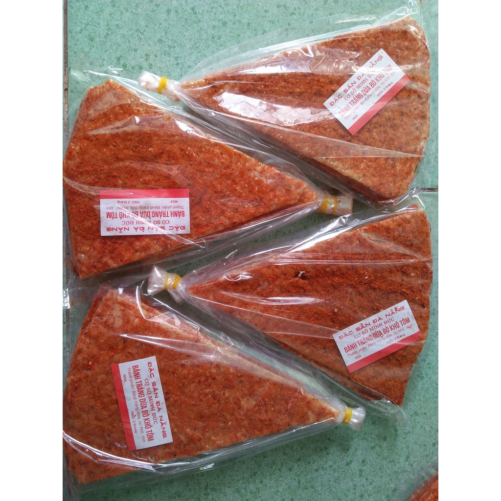 COMBO 4 GÓI BÁNH TRÁNG DỪA NƯỚNG BÒ KHÔ TÔM - siêu ngon y hình shop chụp