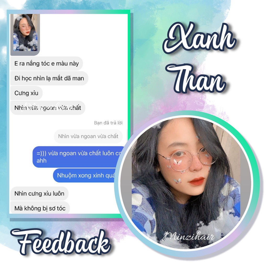 Thuốc Nhuộm Tóc Xanh Than - Xanh Dương Đen - KHÔNG TẨY TÓC | BigBuy360 - bigbuy360.vn