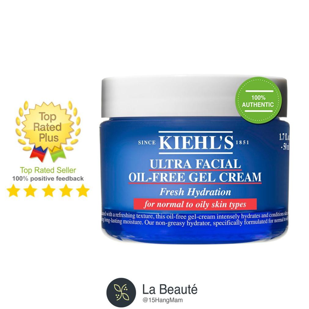 Kiehl's Ultra Facial Oil-Free Gel Cream - Kem Dưỡng Cho Da Hỗn Hợp, Da Dầu 50ml