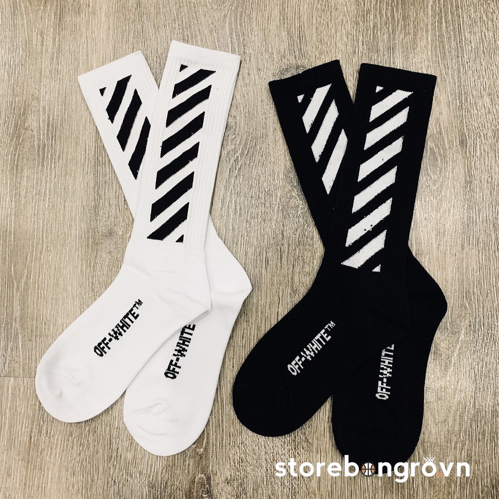 Tất OFFWHITE Sọc Cổ Cao
