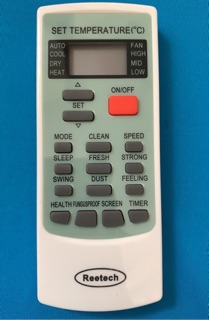 REMOTE ĐIỀU KHIỂN MÁY LẠNH ĐIỀU HOÀ REETECH NÚT ĐỎ
