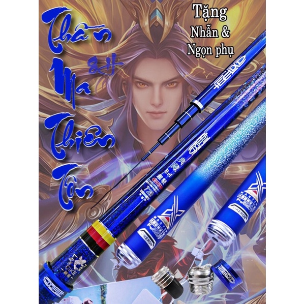 Cần câu tay Thần Ma Thiên Tôn 8H siêu bạo lực tặng kèm nhẫn và ngọn zin