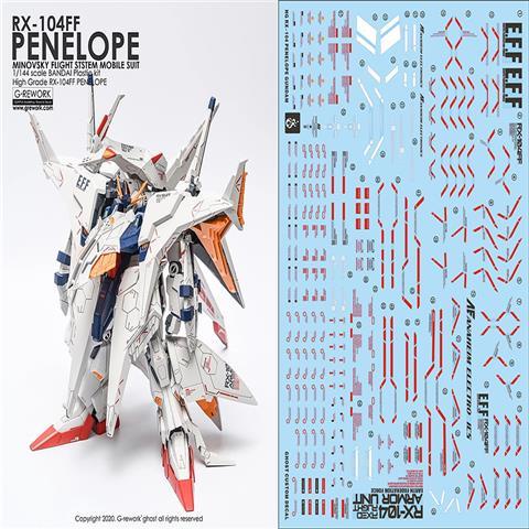Miếng Dán Gundam Dạ Quang HG Penelope Gundam White Goose RX-104