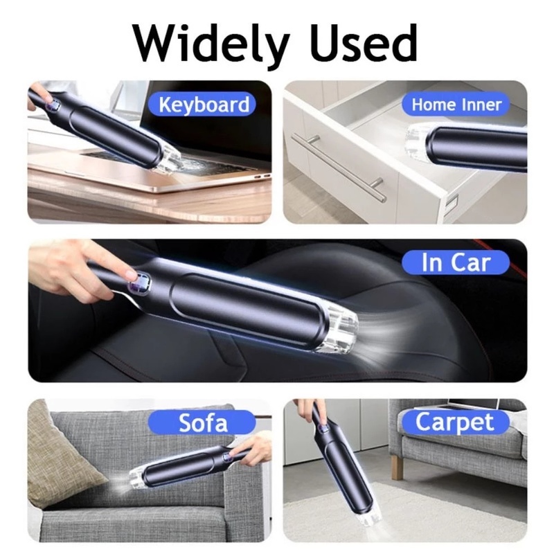 Máy hút bụi cầm tay không dây 2 trong 1 19000Pa dành cho làm sạch xe hơi