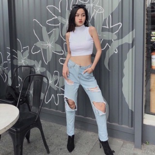 (có bán sỉ,ảnh thật,hoả tốc)🍊ÁO_CROPTOP_BA_LỔ_CỔ_LỌ🥑