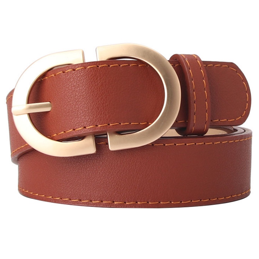 Thắt Lưng Nữ Thời Trang Mặt Khóa Kim Loại Hình Oval Chất Liệu Da PU TL010 ShopMaySG Dây Lưng Nữ, Dây Nịt Nữ