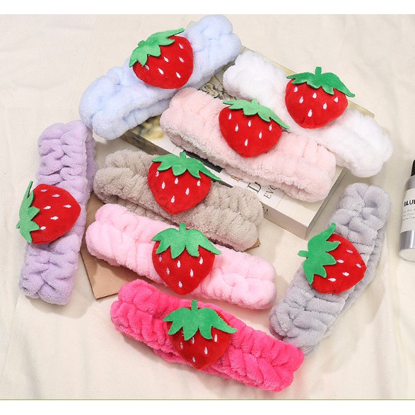 Băng đô Trái Dâu 🍓 xinh xinh, Băng đô Trái Dâu 3D vải nhung mềm mịn Cao Cấp | BigBuy360 - bigbuy360.vn