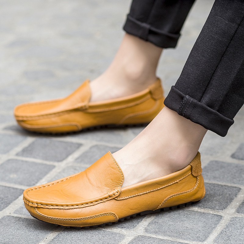 Giày Lười Da Phong Cách Cổ Điển Lịch Lãm Cho Nam