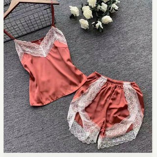 [Siêu Phẩm - Sang Đẹp] Đồ bộ đẹp - Bộ ngủ lụa satin Phối ren