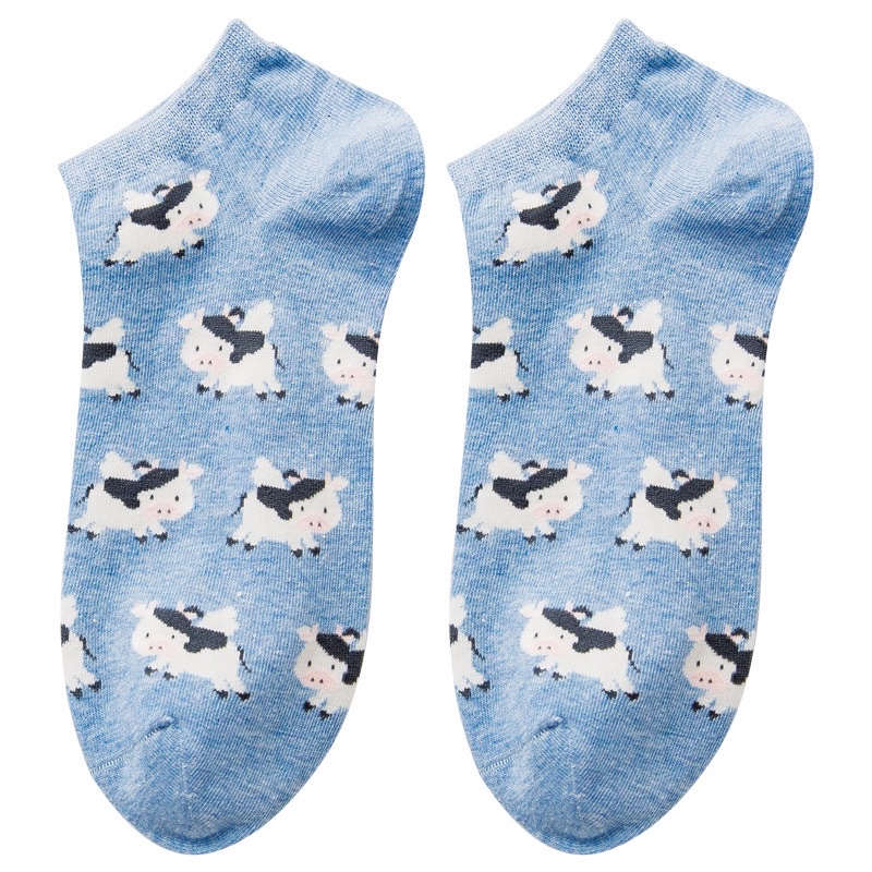 Set 4 đôi tất nữ cún Caramella tặng kèm hộp hoặc túi zip xinh phong cách Hàn Quốc