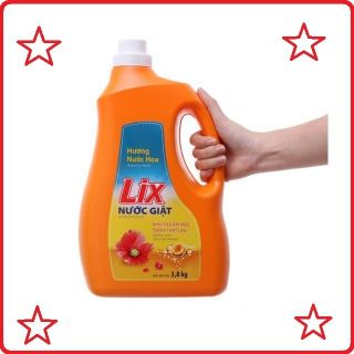 Nước giặt Lix hương nước hoa/đậm đặc can 3.8kg