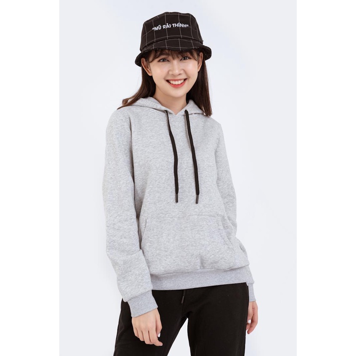 Áo Hoodie Nữ BOO Nỉ có mũ dáng basic nhiều màu phong cách nữ tính casual