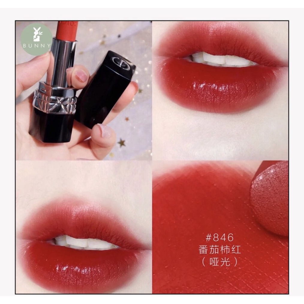 Son Dưỡng Dior Addict Lip Glow_Dior Rouge Matte Lipstick Hàng Chính Hãng 001-004