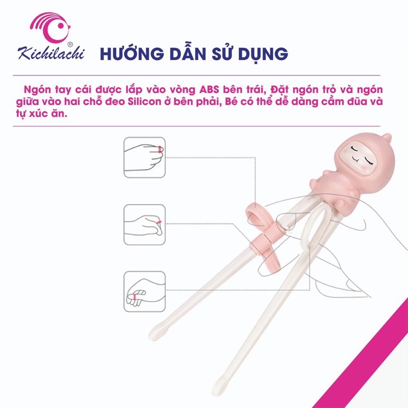 Đũa Kichi tập ăn ,tập gắp cho bé