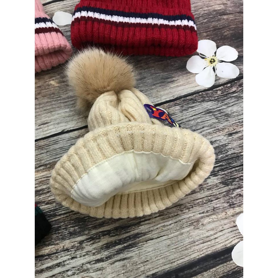 Mũ len lót cotton cho bé 2-7T