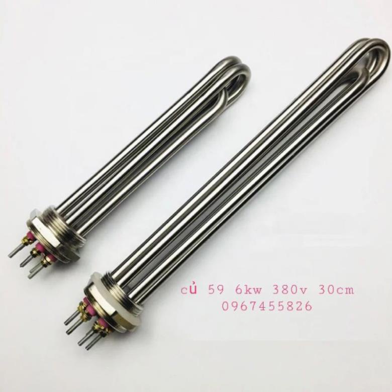 Điện trở.Maiso đun nước, nồi hơi, nồi nấu cháo, nồi nấu đậu, nồi nấu rự ơu . Ren 59 6kw 380v 30cm