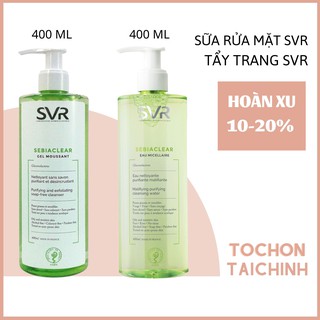 Sữa Rửa Mặt SVR Sebiaclear Gel Moussant 400ml- Nước Tẩy Trang SVR Sebiaclear Eau Micellaire 400ml