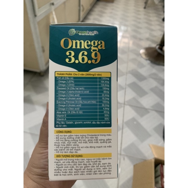 Omega 3,6,9 ( Lọ 50 viên ) - Hỗ trợ làm giảm hàm lượng Cholesterol, giúp sáng mắt, giảm mỏ mắt nhứt mắt