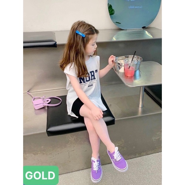 Set áo thun quần leggin bé gái vải cotton mềm mát