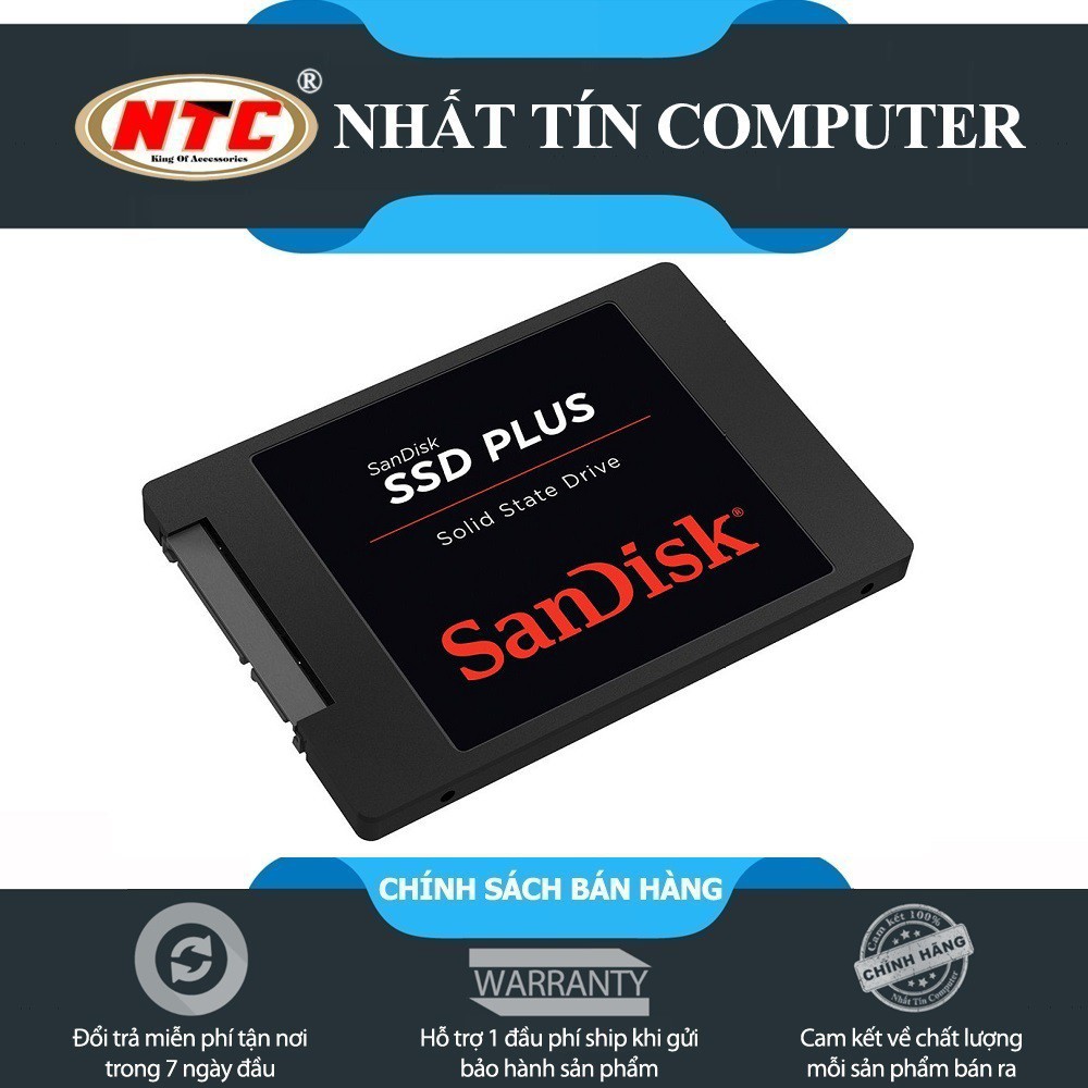 k89 Ổ cứng SSD Sandisk Plus 240GB 530MB/s (Đen) 1