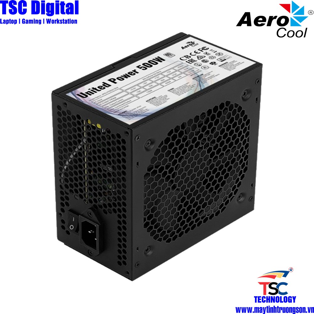 Nguồn Máy Tính AEROCOOL UNITED POWER 500W 80Plus Certified Đẳng Cấp Gaming | Bảo Hành 36T Tại TTBH Hà Nội Và Sài Gòn