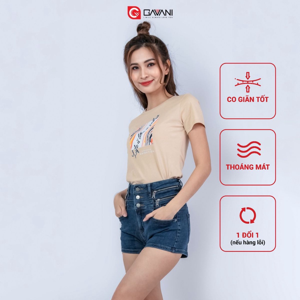 [Mã BMLTM300 giảm đến 300K đơn 499K] Áo Thun Nữ Gavani_ZEBRA