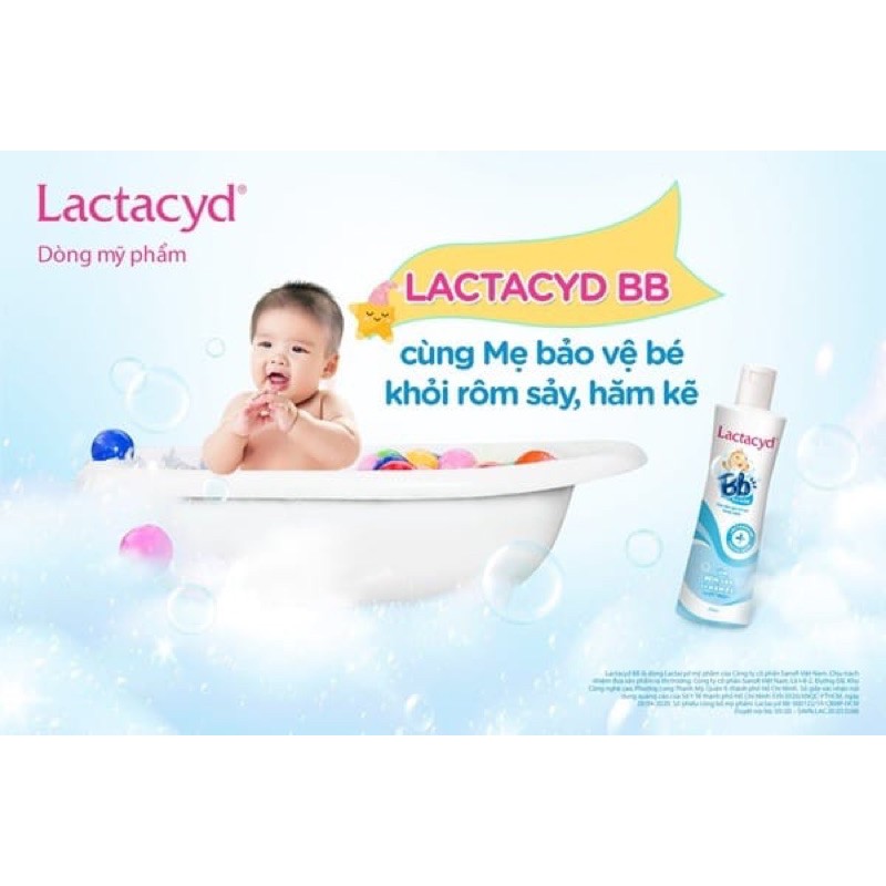 LACTACYD BB-SỮA TẮM RÔM SẢY CHO BÉ