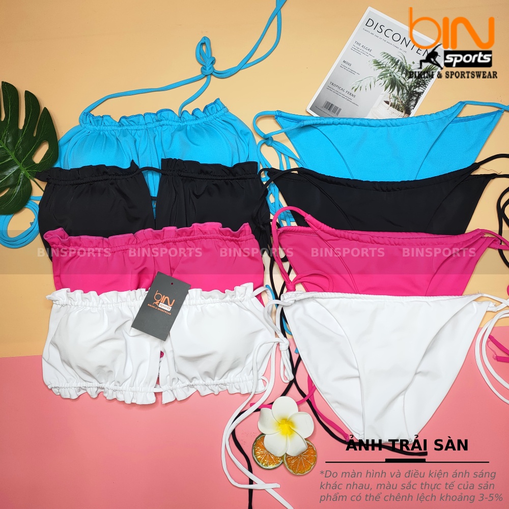 Bikini Nữ Hai Mảnh Quần Tam Giác Mút Mỏng Sexy Freesize Bin Sports BHV083