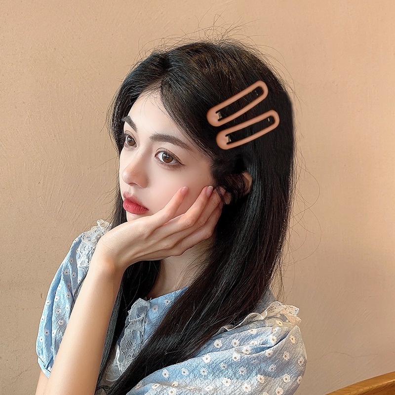 Kẹp Tóc Màu Nhám Đơn Giản Thời Trang Cho Nữ