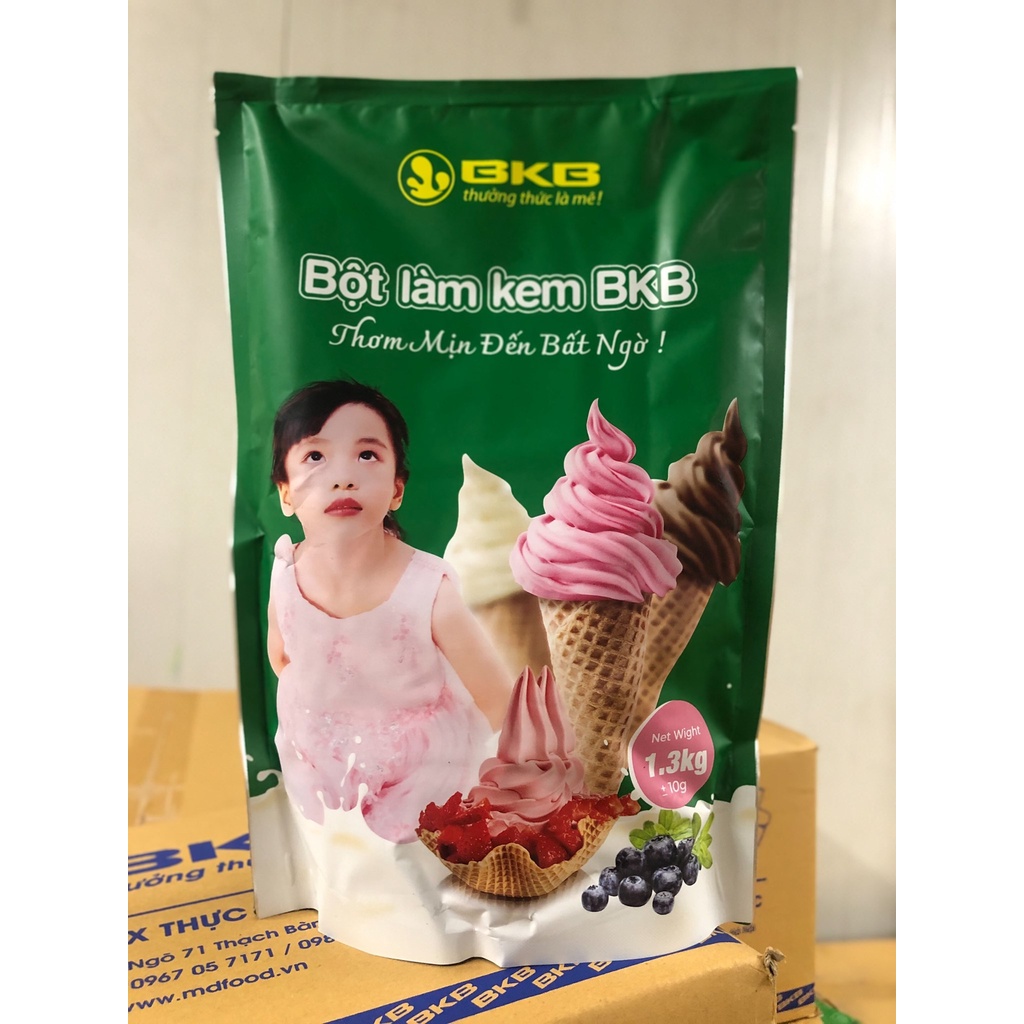 Bột làm kem tươi BKB đủ vị (túi 1.3kg ra 5kg kem)