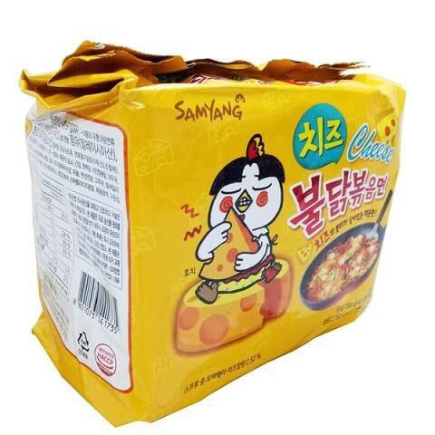 LỐC 5 GÓI MÌ GÀ CAY PHÔ MAI SAMYANG Hàn Quốc