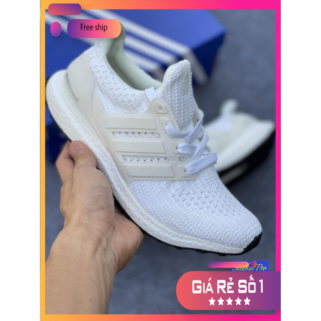 (VIDEO CẬN CẢNH + FREE SHIP + HỘP) Giày thể thao nam nữ ULTRA BOOST 4.0 trắng siêu đẹp | BigBuy360 - bigbuy360.vn