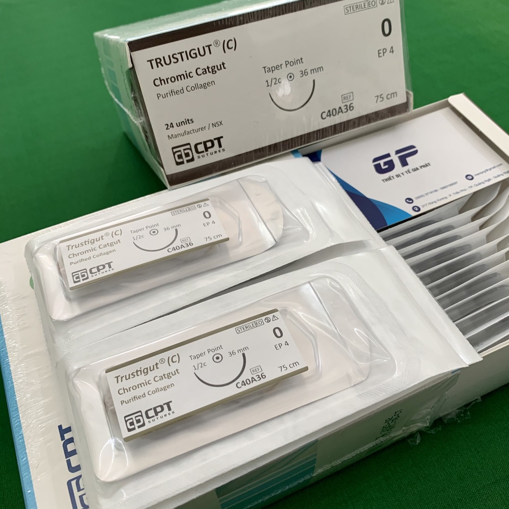 CHỈ PHẪU THUẬT TỰ TIÊU CPT CHROMIC CATGUT